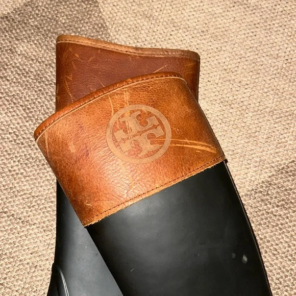 Tory Burch leather trim rain boots - Picture 2 of 5